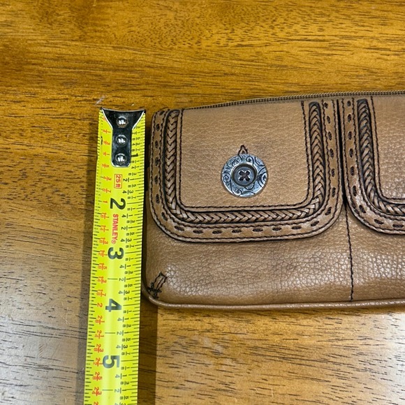 Brighton Brown Tri-Fold Wallet Crossbody Bag with Strap Y2K Small Classic - Picture 9 of 16